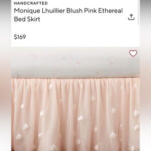 Pottery Barn Kids x Monique Lhuillier Blush Pink Ethereal Bed Skirt (Full)
